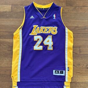 Adidas Lakers Purple and Gold KOBE BRYANT Jersey